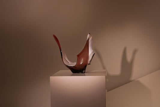 JARRÓN LUMA. Cristal de Murano, Italia 1960